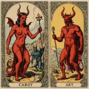 Combinação das cartas O Louco e O Diabo no trabalho