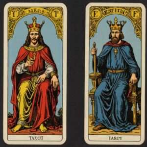 Combinação das cartas O Louco e O Imperador sobre decisões difíceis