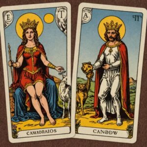 Combinação das cartas O Louco e Os Enamorados sobre o futuro