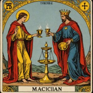 Combinação das cartas O Mago e A Justiça sobre decisões difíceis