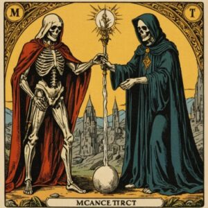 Combinação das cartas O Mago e A Morte sobre o futuro