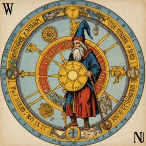 Combinação das cartas O Mago e A Roda da Fortuna como conselho do dia