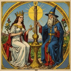 Combinação das cartas O Mago e A Sacerdotisa como conselho do dia