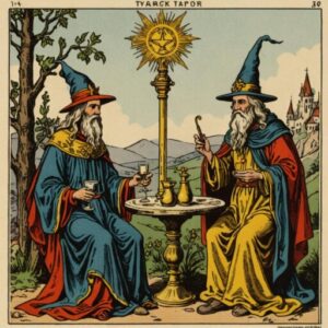 Combinação das cartas O Mago e A Temperança na vida espiritual