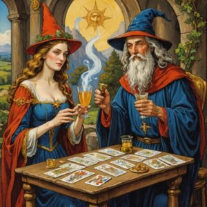 Combinação das cartas O Mago e A Temperança no trabalho