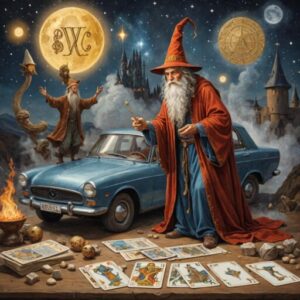 Combinação das cartas O Mago e O Carro no trabalho