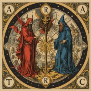 Combinação das cartas O Mago e O Diabo em momentos de transição