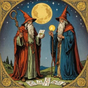 Combinação das cartas O Mago e O Eremita sobre decisões difíceis