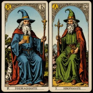 Combinação das cartas O Mago e O Hierofante como conselho do dia