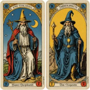 Combinação das cartas O Mago e O Hierofante em momentos de transição