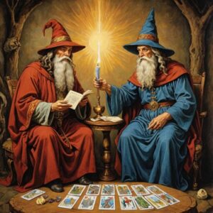 Combinação das cartas O Mago e O Louco como conselho do dia