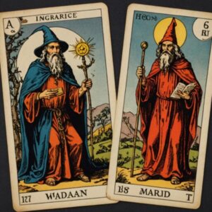 Combinação das cartas O Mago e O Louco em momentos de transição