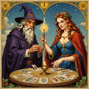 Combinação das cartas O Mago e Os Enamorados em relacionamentos