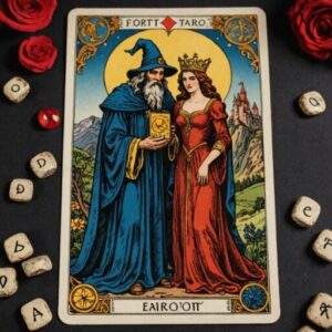 Combinação das cartas O Mago e Os Enamorados no amor