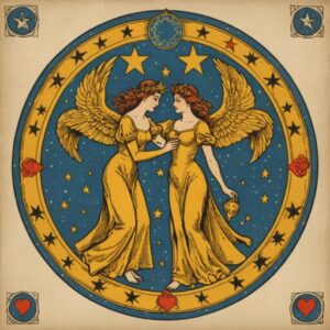 Combinação das cartas Os Enamorados e A Estrela no amor