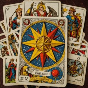 Combinação das cartas Os Enamorados e A Estrela sobre decisões difíceis
