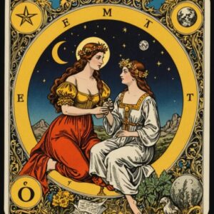 Combinação das cartas Os Enamorados e A Lua na vida financeira