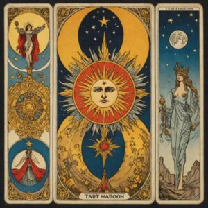 Combinação das cartas Os Enamorados e A Lua sobre decisões difíceis