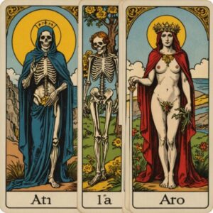 Combinação das cartas Os Enamorados e A Morte na saúde