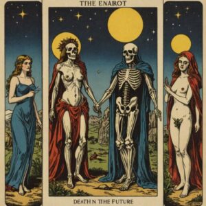 Combinação das cartas Os Enamorados e A Morte sobre o futuro