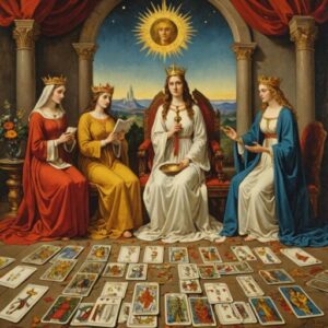Combinação das cartas Os Enamorados e A Sacerdotisa como conselho do dia