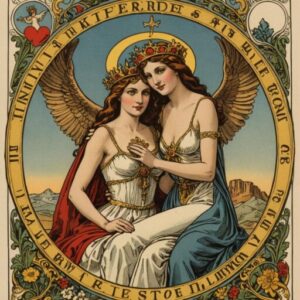 Combinação das cartas Os Enamorados e A Sacerdotisa no amor