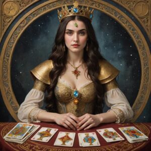 Combinação das cartas Os Enamorados e A Sacerdotisa sobre o futuro