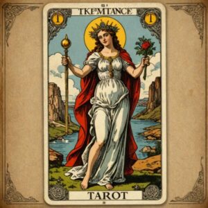 Combinação das cartas Os Enamorados e A Temperança sobre o futuro