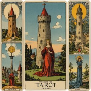 Combinação das cartas Os Enamorados e A Torre na vida espiritual