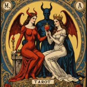 Combinação das cartas Os Enamorados e O Diabo no amor