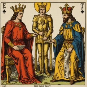 Combinação das cartas Os Enamorados e O Imperador na vida financeira