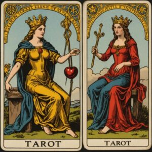 Combinação das cartas Os Enamorados e O Julgamento em relacionamentos