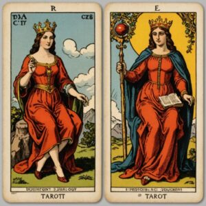 Combinação das cartas Os Enamorados e O Julgamento no trabalho