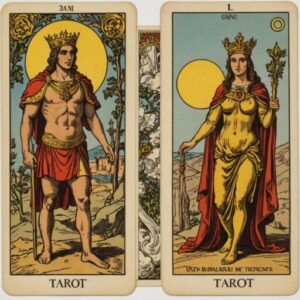 Combinação das cartas Os Enamorados e O Julgamento sobre decisões difíceis