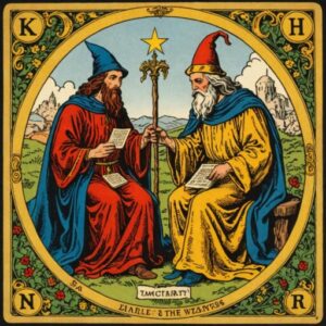Combinação das cartas Os Enamorados e O Mago em relacionamentos