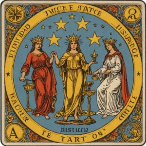 Combinação das cartas A Estrela e A Justiça como conselho do dia