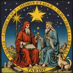 Combinação das cartas A Estrela e O Eremita como conselho do dia