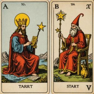 Combinação das cartas A Estrela e O Eremita na vida financeira