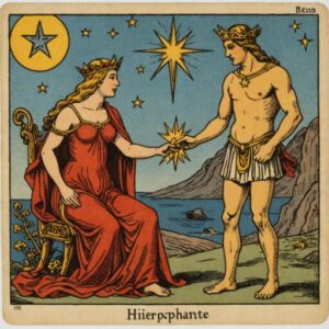 Combinação das cartas A Estrela e O Hierofante em relacionamentos