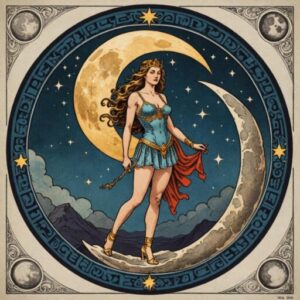 Combinação das cartas A Lua e A Força como conselho do dia