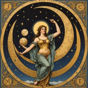 Combinação das cartas A Lua e A Justiça como conselho do dia