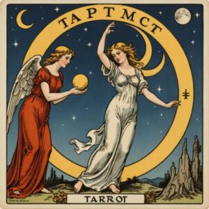 Combinação das cartas A Lua e A Temperança no trabalho