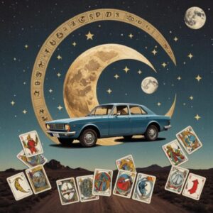 Combinação das cartas A Lua e O Carro na vida espiritual
