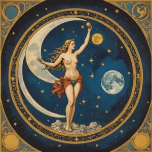 Combinação das cartas A Lua e O Mundo como conselho do dia
