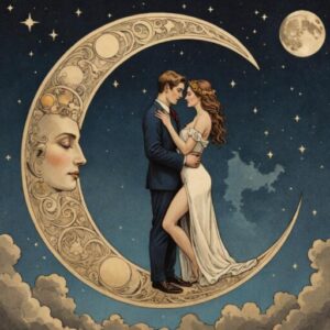 Combinação das cartas A Lua e O Mundo no amor