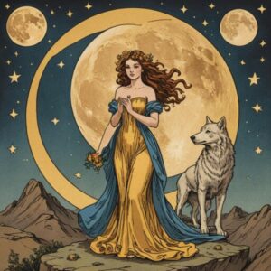 Combinação das cartas A Lua e Os Enamorados sobre o futuro