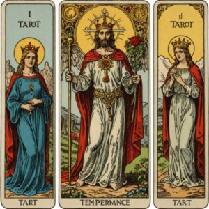 Combinação das cartas A Morte e A Temperança sobre decisões difíceis