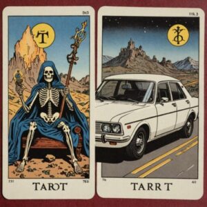 Combinação das cartas A Morte e O Carro sobre o futuro