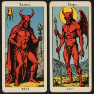 Combinação das cartas A Morte e O Diabo como conselho do dia