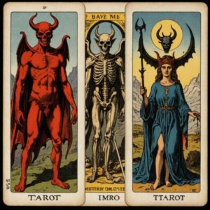 Combinação das cartas A Morte e O Diabo em momentos de transição